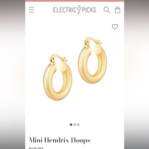 Electric Picks ‘Mini Hendrix Hoops’ 14k Gold